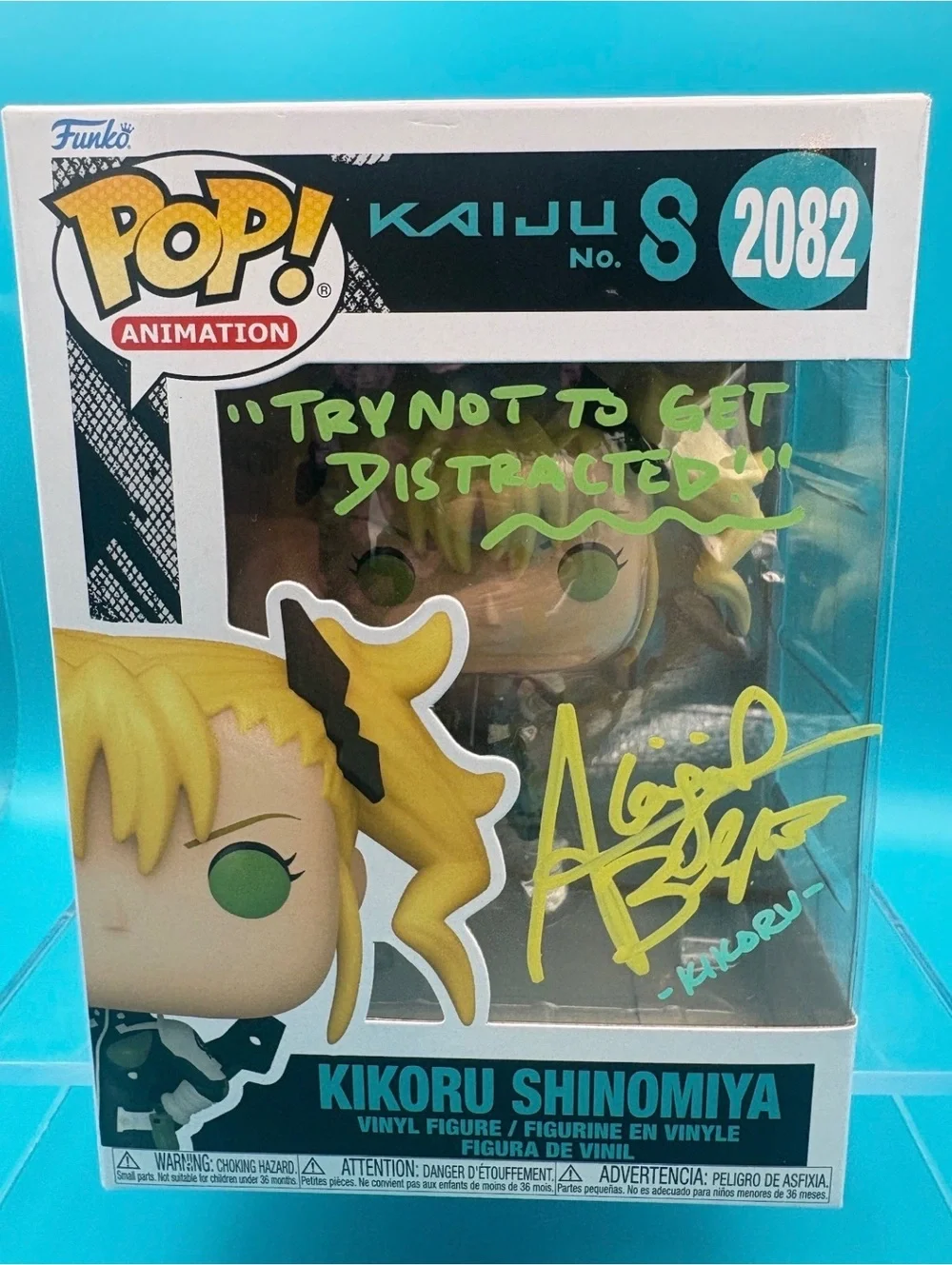 Abigail Blythe signed Kikoru Shinomiya Kaiju No. 8 funko pop 2082 with MAS COA